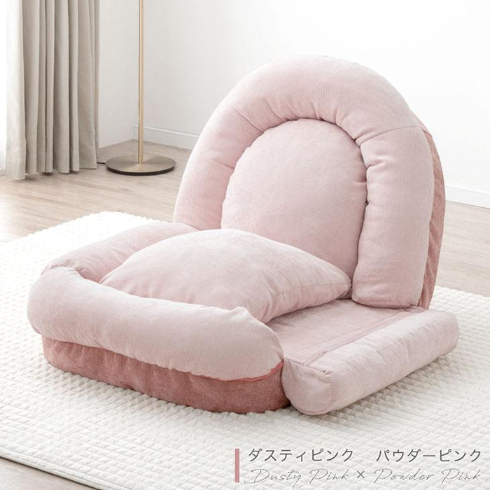 ≪ZIP!とぼる部屋で紹介≫ ヒナに転生(R) 3way ソファベッド 18段階ギア 洗えるカバー 折りたたみ 1人掛け クッション付 座椅子〔15210180〕