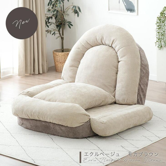 ≪ZIP!とぼる部屋で紹介≫ ヒナに転生(R) 3way ソファベッド 18段階ギア 洗えるカバー 折りたたみ 1人掛け クッション付 座椅子〔15210180〕