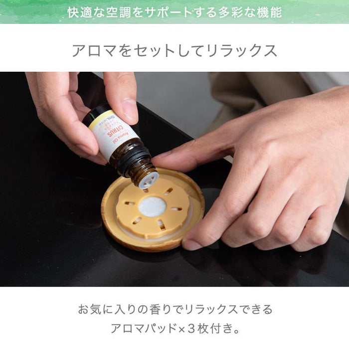 1台2役 DC サーキュレーター ブラック 扇風機 逆回転モード 自動首振り 静音 省エネ 4枚羽根 リモコン操作 DCモーター〔3840000320〕