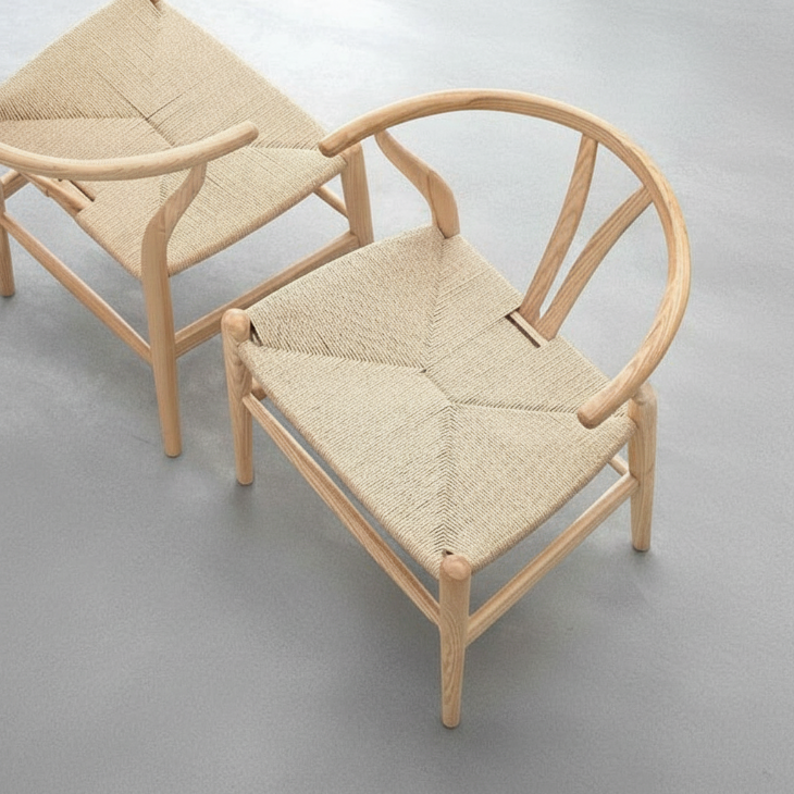 2脚セット］北欧モダンスタイル ダイニングチェア 完成品 天然木