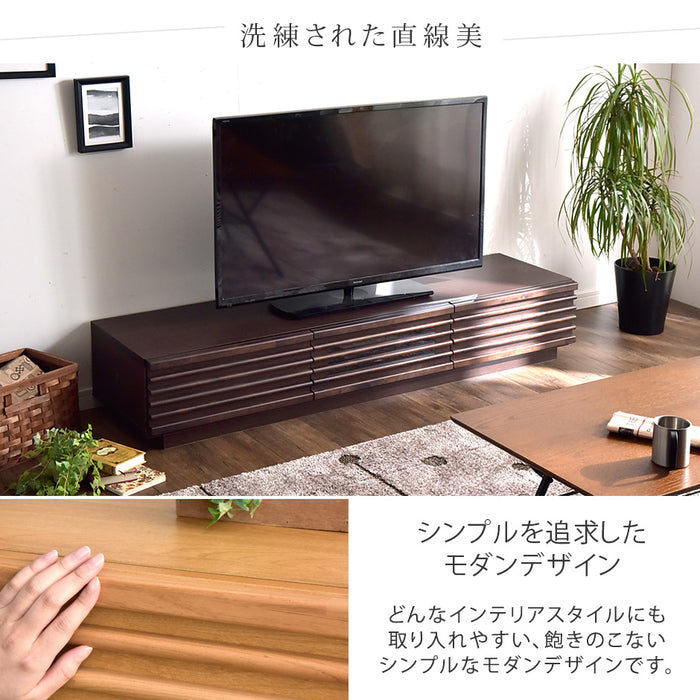 幅150cm アルダー無垢 国産 完成品 テレビ台 ロータイプ ローボード ...