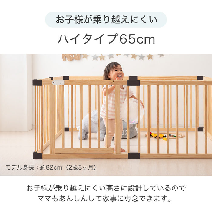 新開発] 通り抜けOK！2ドア ベビーサークル 幅167cm ハイタイプ 8枚