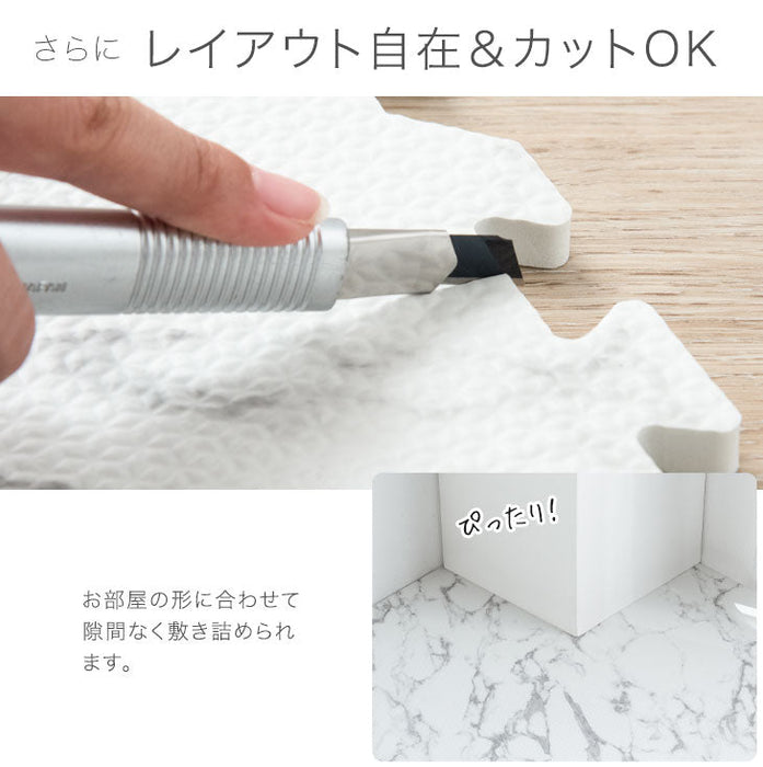 ★22時～販売開始★【アウトレット半額!! キャンセル戻り品】6畳 大理石調 ジョイントマット 32枚 大判59cm 防音 抗菌 防臭 床暖房対応〔3180000301out・out3274〕