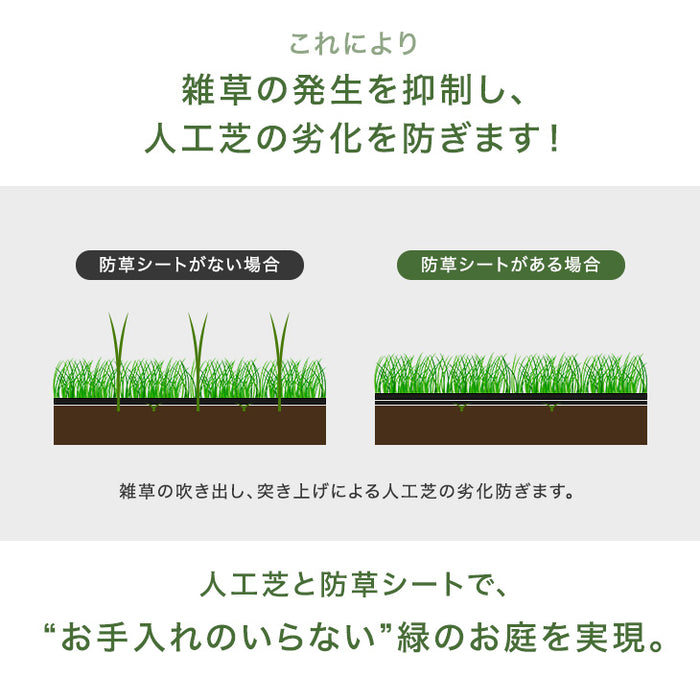 [1×10m] 防草シート 人工芝 雑草防止 草よけ ガーデニング  〔50900062〕