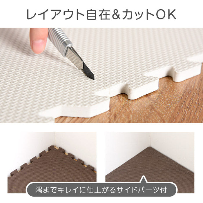 【アウトレット 在庫限り品】6畳 ジョイントマット 32枚 大判59cm 防音 抗菌 防臭 オフホワイト単色〔1870000136・out3038〕