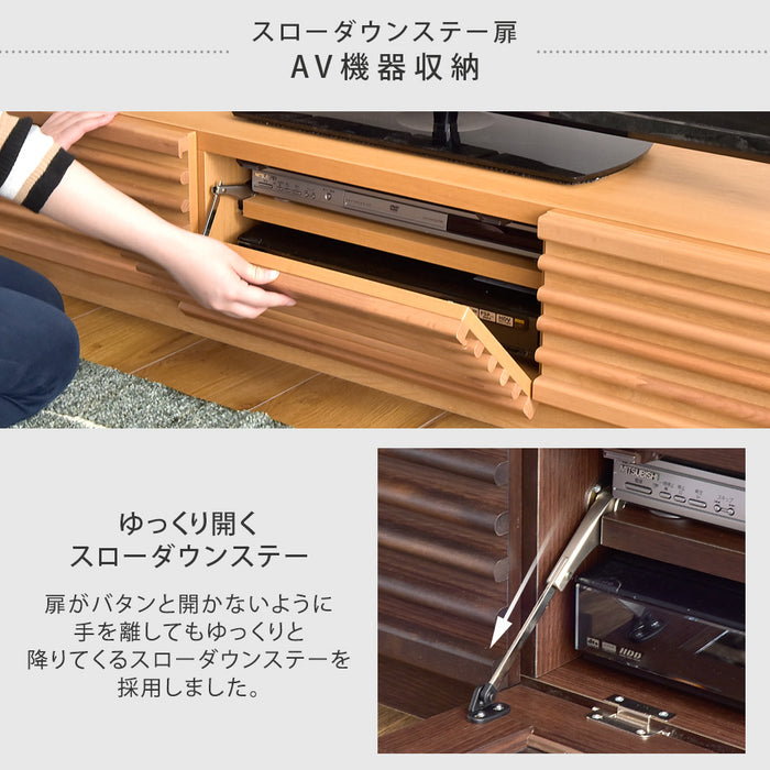[幅240] 国産 完成品 アルダー無垢 テレビ台 ロータイプ 天然木 日本製【超大型商品】 〔38700012〕