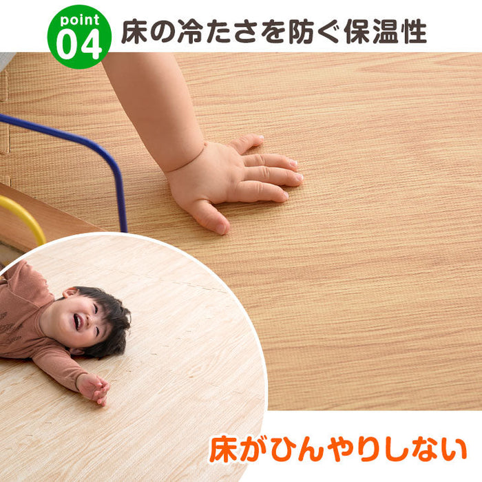 【アウトレット キャンセル戻り品】3畳 木目調 ジョイントマット 16枚 大判59cm 抗菌 防臭 防音 ライトオーク〔1870000922Cout・out395〕