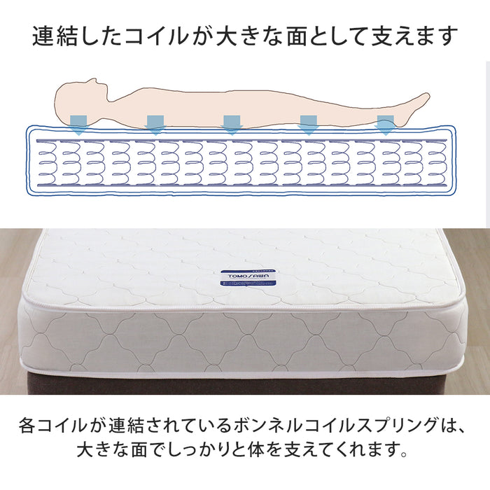 [シングル] 日本製 収納ベッド 引き出し ライト コンセント 国産マットレス付き 宮付き〔44300081〕