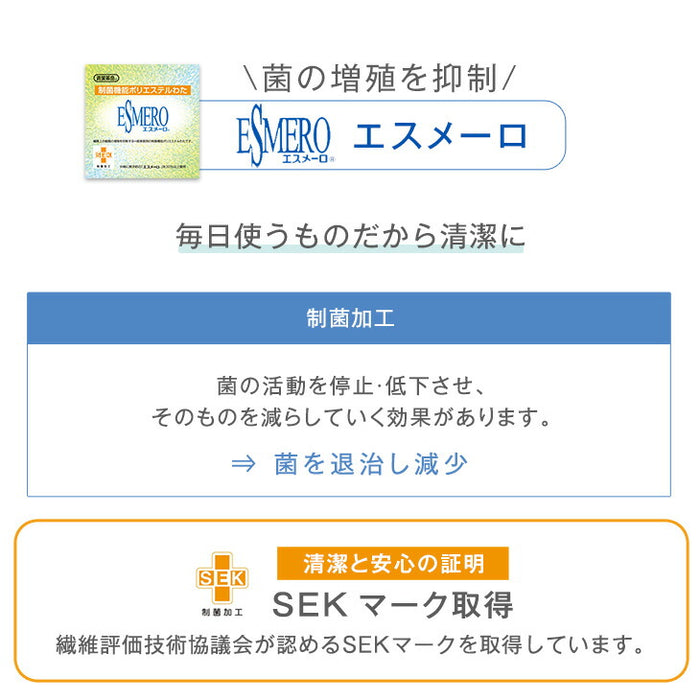 ［ダブルロング］三層敷き布団 日本製 防ダニ・抗菌防臭・吸汗速乾 敷布団 厚み12cm[10119458]