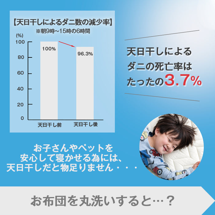 [ダブル] 日本製 洗える敷布団 三層 完全分割式 テイジン ウォシュロン 丸洗い〔10419266〕