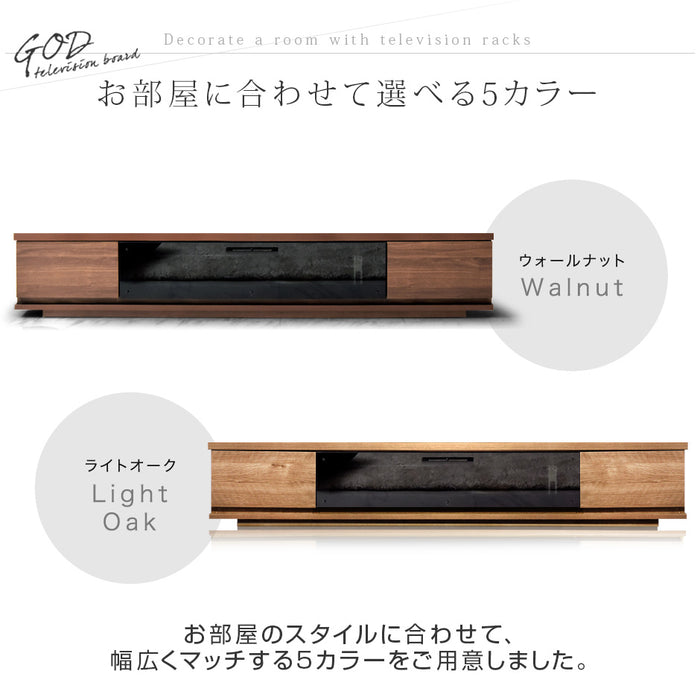 幅180cm 国産 完成品 テレビ台 ロータイプ *GOD-TG*  【超大型商品】 〔01070306〕
