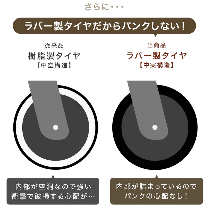 ［100L］キャリーカート ノーパンクタイヤ 折りたたみ ストッパー付き 耐荷重150kg〔45600000〕