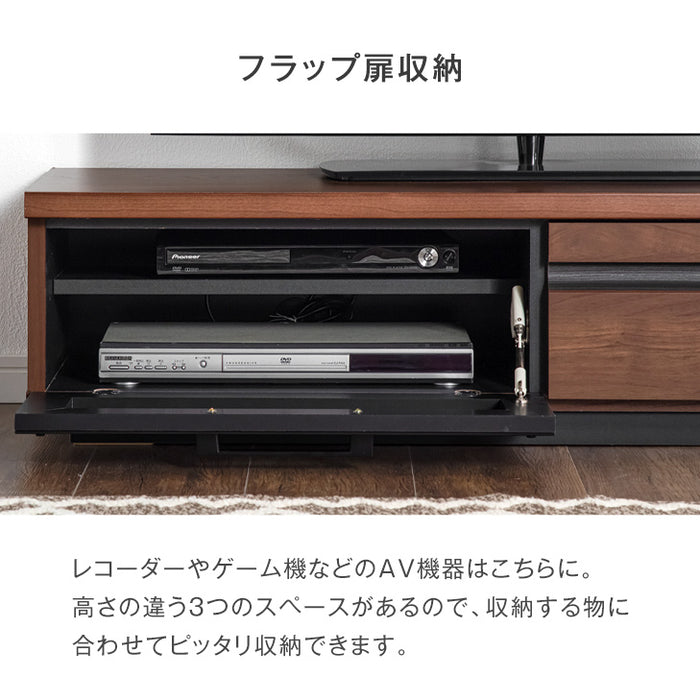 幅120㎝ テレビ台 国産*バウンド-TG* 木製 完成品 ローボード 収納〔49100112〕