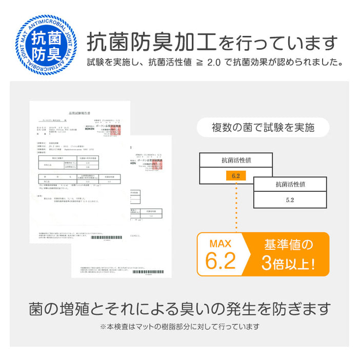 12畳 木目調 ジョイントマット 64枚 大判59cm 抗菌 防臭 防音〔18700017〕