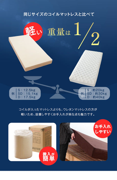 [キング] 「純」高反発マットレス 高密度30D 洗える カバー 腰に優しい 圧縮〔13810108〕