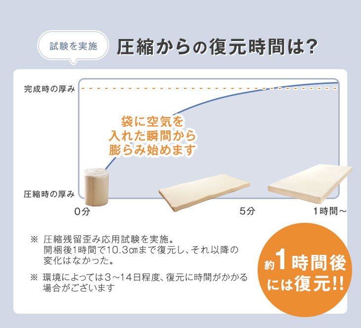 [セミダブル] 高反発マットレス ワンランク上の高密度30D 厚み10cm〔13810017〕