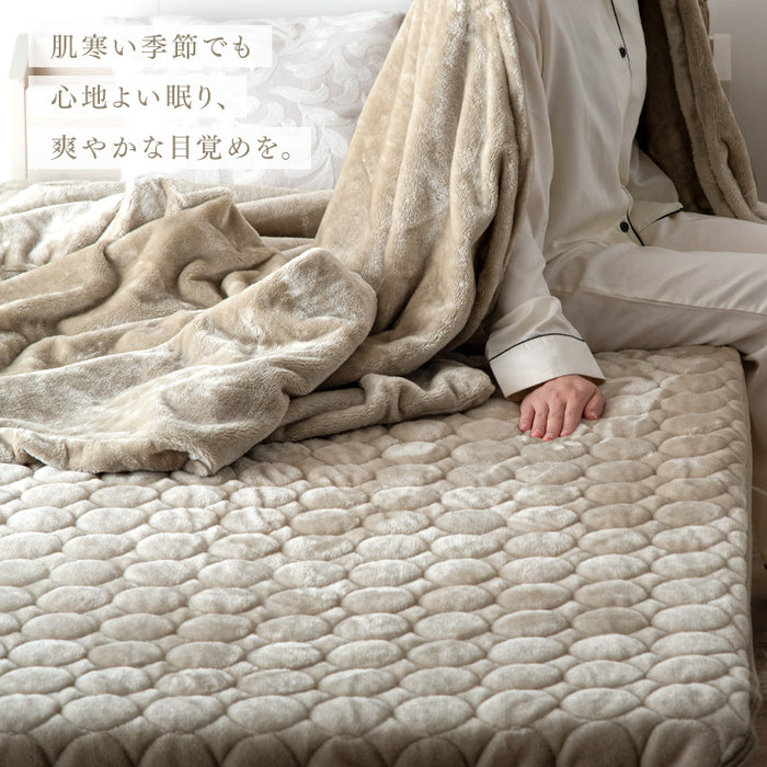 【在庫処分】[セミダブル] とろけるような肌触り 洗える 敷きパッド マイクロファイバー 敷パッド  ベッドパッド あったか 暖か 保温〔61140520〕