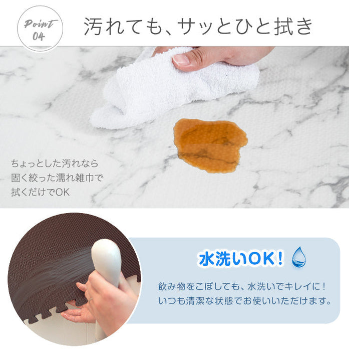 ★22時～販売開始★【アウトレット半額!! キャンセル戻り品】6畳 大理石調 ジョイントマット 32枚 大判59cm 防音 抗菌 防臭 床暖房対応〔3180000301out・out3274〕