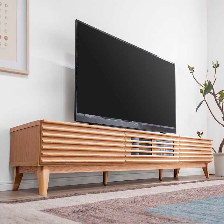 幅175cm テレビ台 完成品 アッシュ 無垢材 おしゃれ 天然木 ウォールナット【超大型商品】 〔71020082〕 — 【公式】タンスのゲン本店  家具・インテリアのネット通販
