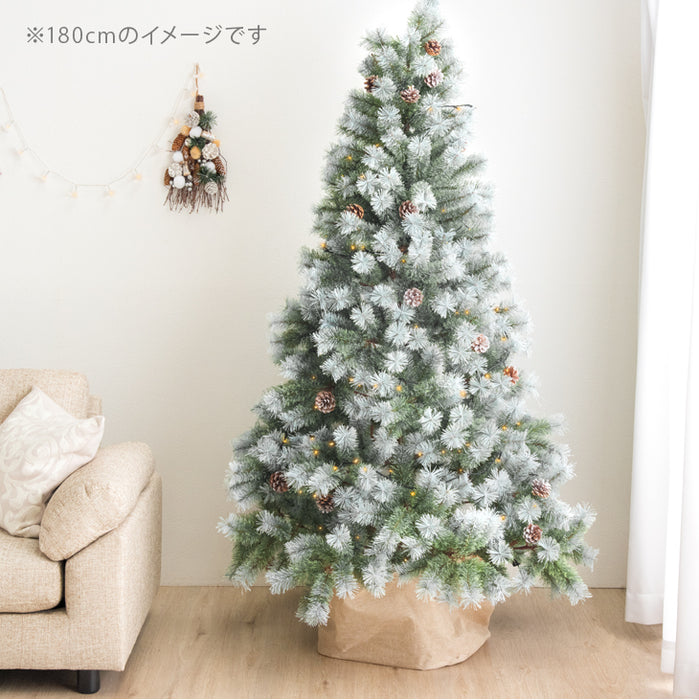 150cm] 雪化粧 クリスマスツリーセット ヌードツリー LED