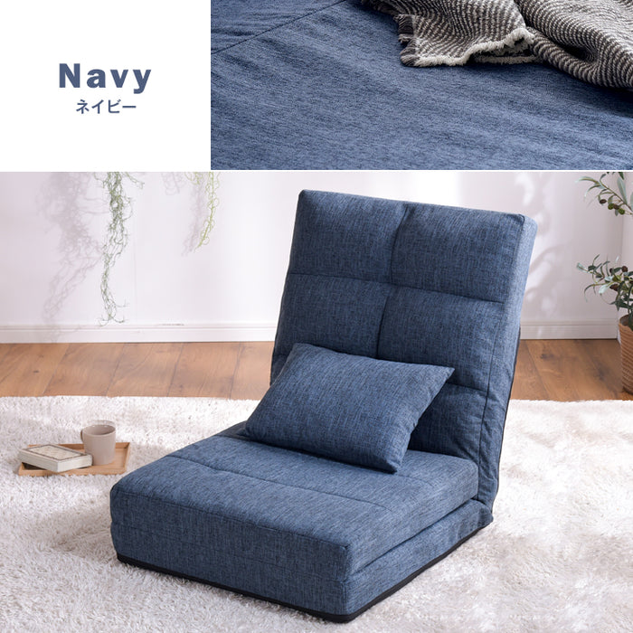 省スペース ソファーベッド 【同色クッション1個付き 幅103cm ネイビー