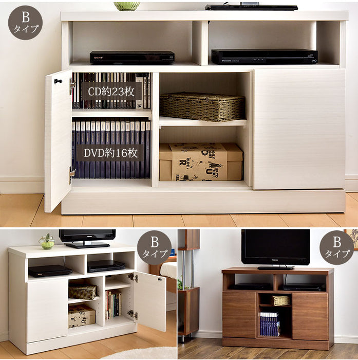 ［幅90］国産 完成品 テレビ台 ハイタイプ キャビネット テレビボード 収納 北欧 木製【超大型商品】 〔17010054〕