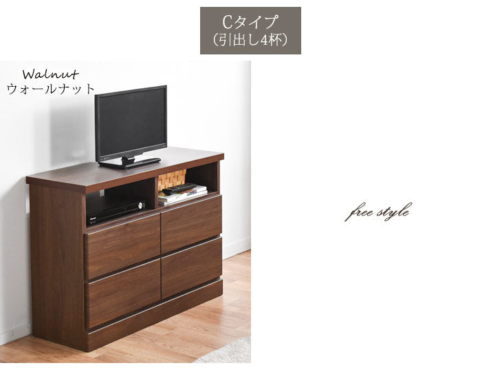 ［幅90］国産 完成品 テレビ台 ハイタイプ キャビネット テレビボード 収納 北欧 木製【超大型商品】 〔17010054〕