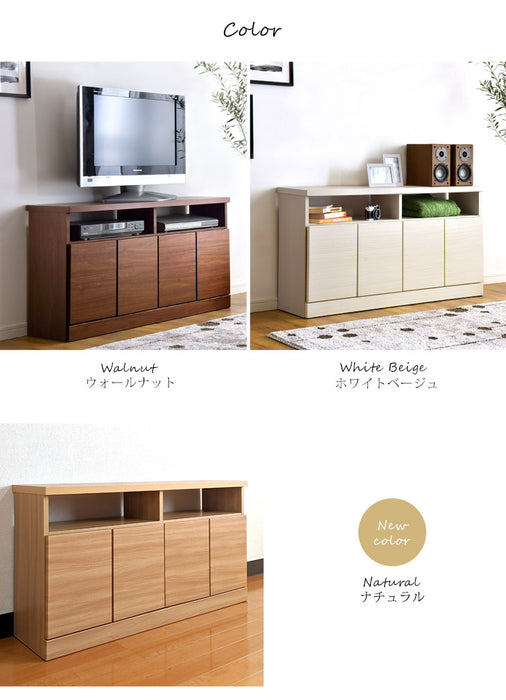 幅120cm 国産 完成品 テレビ台 ハイタイプ  【超大型商品】 〔17010055〕