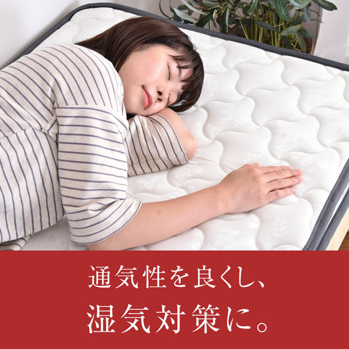 [セミシングル] 幅80cm ボンネルコイル マットレス 圧縮〔17800075〕