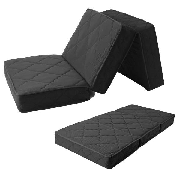 セミダブル］男のボンネルコイルマットレス 三つ折り ムレにくい