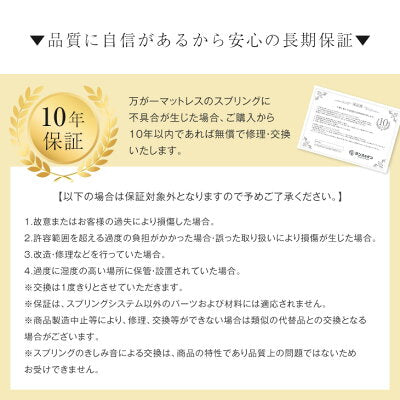［ダブル］極厚28cm ポケットコイルマットレス ピロートップ アロエ加工生地 3ゾーン構造 10年保証 圧縮 梱包〔17800169〕