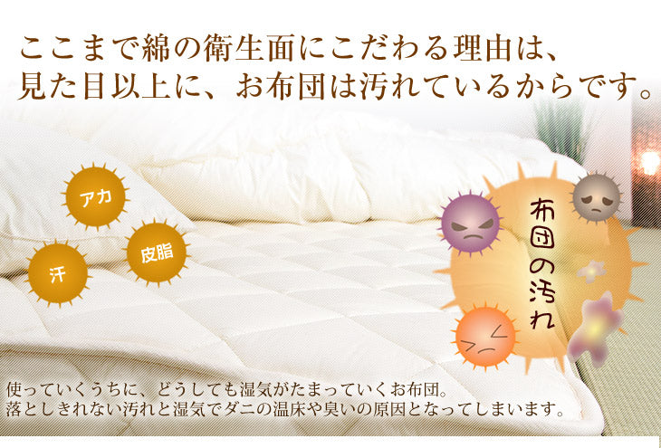 日本製 汗臭さやダニを防ぐ 洗える 清潔 ベッドパッド クイーン 160×200 160×210〔18510040〕