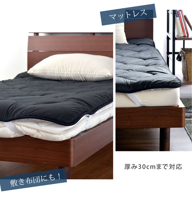 男の敷きパッド ダブル 140×200 洗える 日本製 防臭 抗菌 吸汗 速乾 制菌 消臭  〔18510078〕