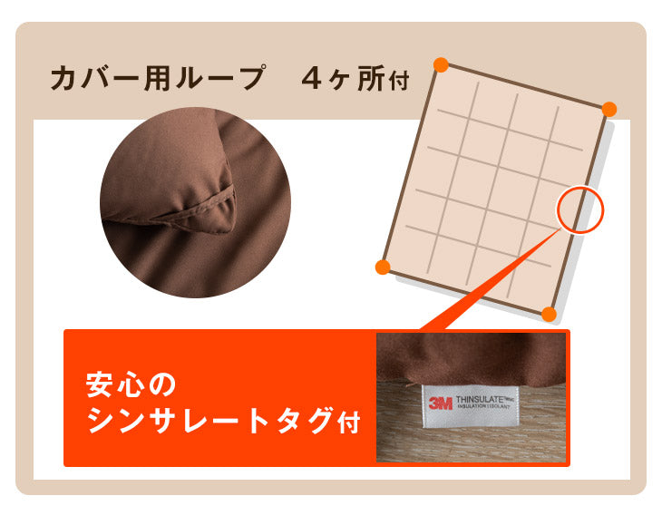 シングルロング］日本製 洗える 掛け布団 シンサレート全面使用
