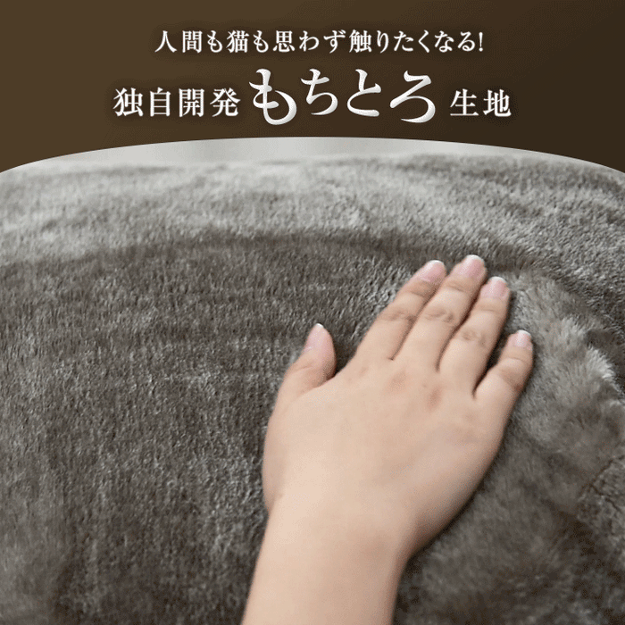 [200×240cm] もちまる監修 もちとろ肌触り 抗菌 防臭 何度も洗える こたつ布団 掛敷セット 長方形【対応こたつサイズ：幅90-120×奥行75-105cm】〔61140714〕