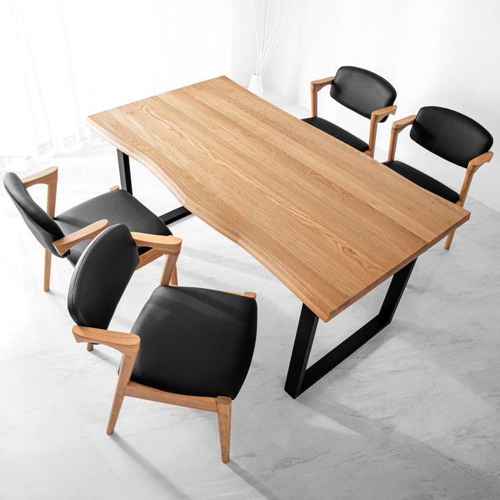 150×85]ダイニングテーブル＋チェア 5点セット オーク無垢 4人掛け