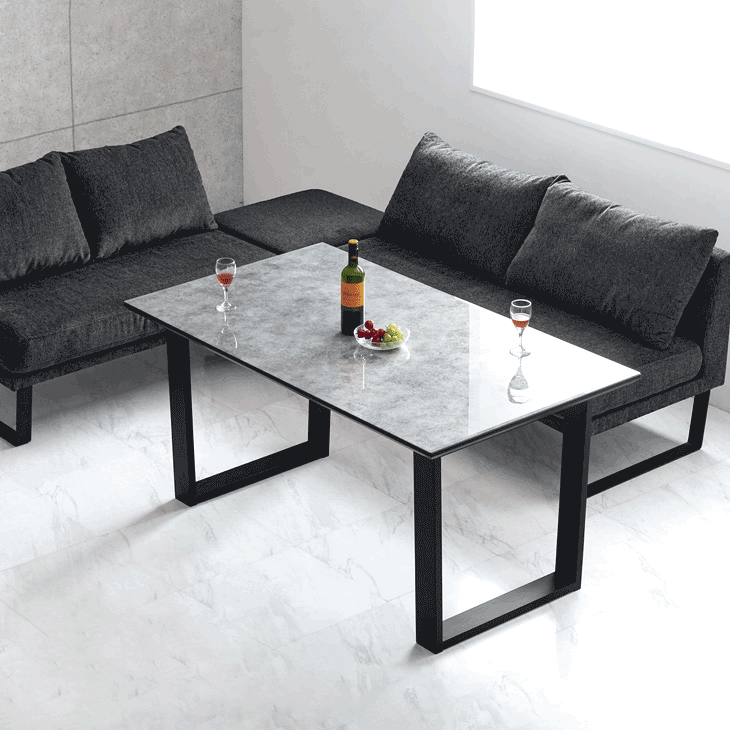 幅150］4人掛け アーバンスタイル L字ソファダイニング4点セット