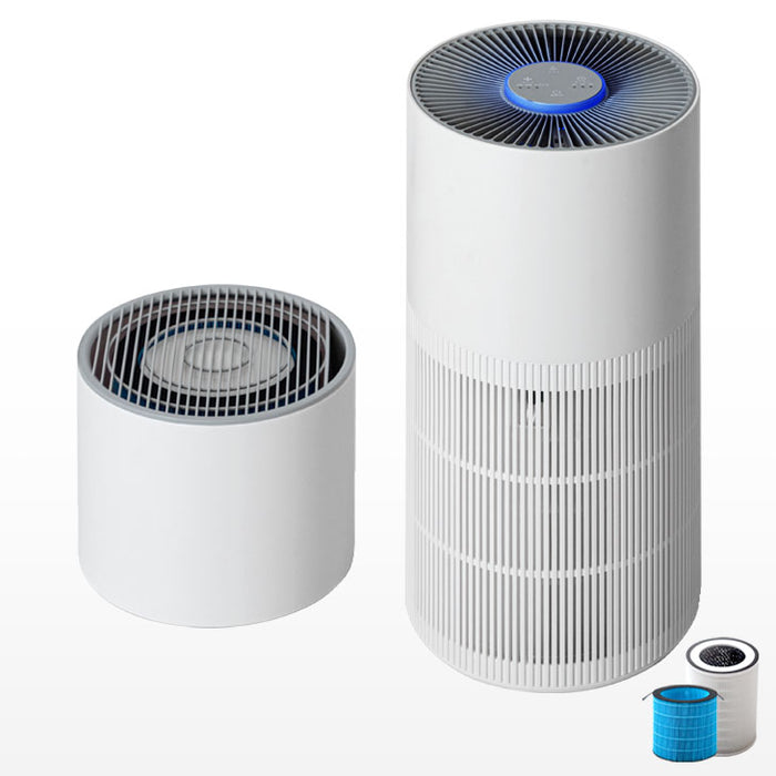 [3点セット] 加湿空気清浄機 交換用フィルター2種付 9畳 UV-C紫外線ランプ搭載 コンパクト 〔77700003〕