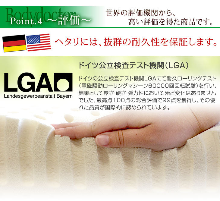 [セミダブル] 正反発マットレス 正規品・メーカー5年保証 体圧分散 Futon5 Bodydoctor〔20000008〕