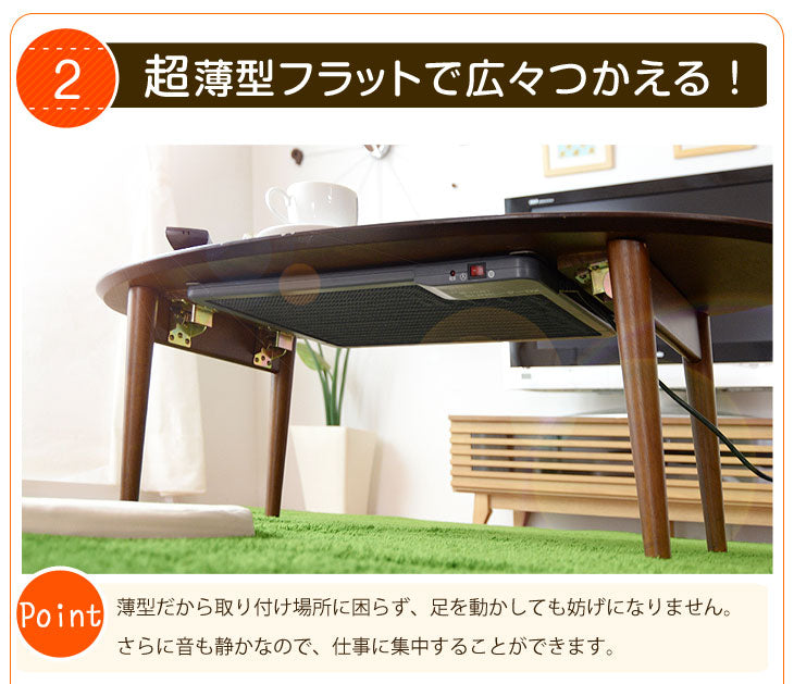 2個セット デスクパネルヒーター 3時間タイマー付  省エネ 薄型 コンパクト 足元ヒーター〔21300006〕