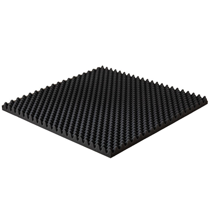 吸音材 2枚セット 1×1m 厚み 2.5cm 日本製 難燃 波型 プロファイル 吸音材 ウレタンフォーム スポンジ 25mm 吸音 防音 壁 壁面 スタジオ 楽器 賃貸 マンション アパート ブラック シート〔23300068〕
