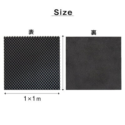 吸音材 2枚セット 1×1m 厚み 2.5cm 日本製 難燃 波型 プロファイル