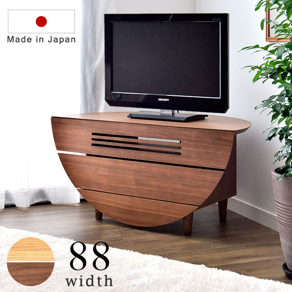 幅88cm コーナータイプ テレビ台 国産 大川家具〔24500005〕 — 【公式