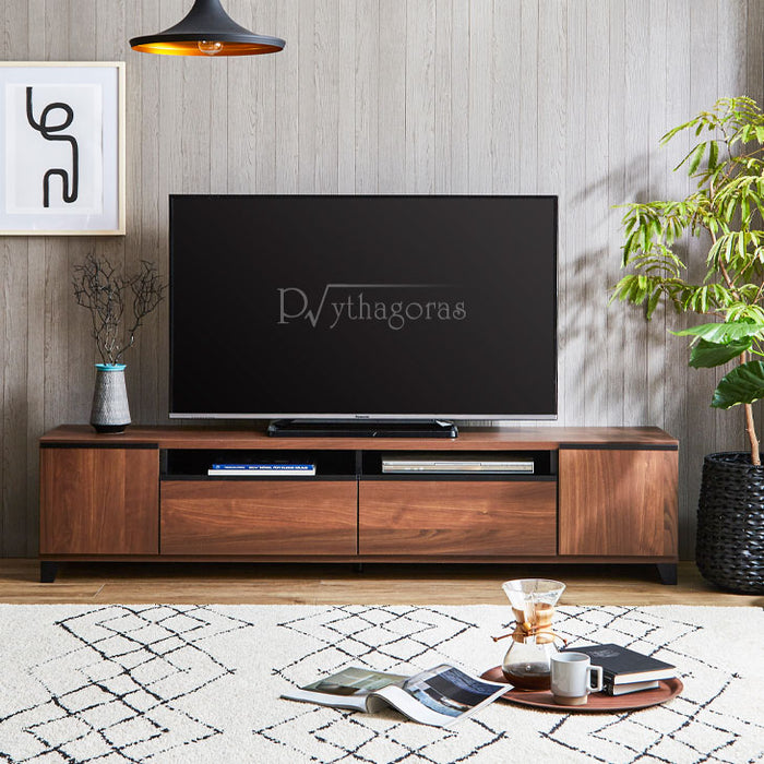 幅180cm 国産 完成品 テレビ台 *ピタゴラス-TG*  【超大型商品】 〔24900007〕