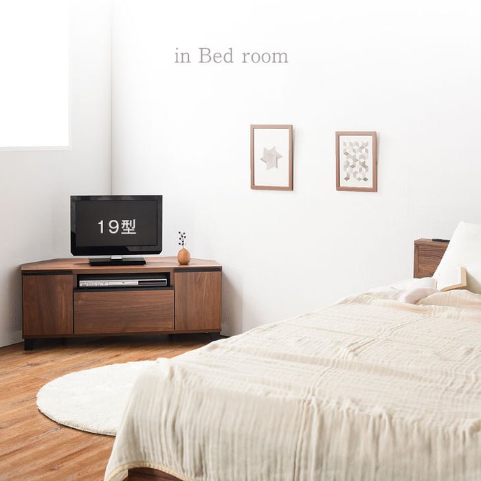 幅100㎝ テレビ台 国産 コーナータイプ *ピタゴラス-TG* 完成品〔24900046〕