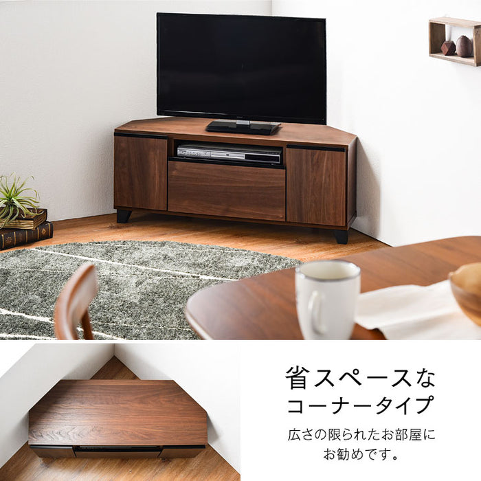 幅100㎝ テレビ台 国産 コーナータイプ *ピタゴラス-TG* 完成品〔24900046〕