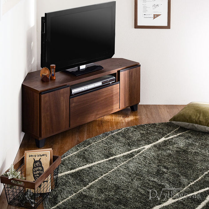 幅100㎝ テレビ台 国産 コーナータイプ *ピタゴラス-TG* 完成品〔24900046〕