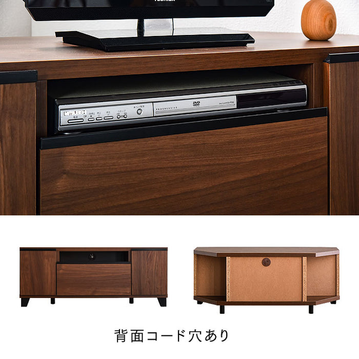 幅100㎝ テレビ台 国産 コーナータイプ *ピタゴラス-TG* 完成品〔24900046〕
