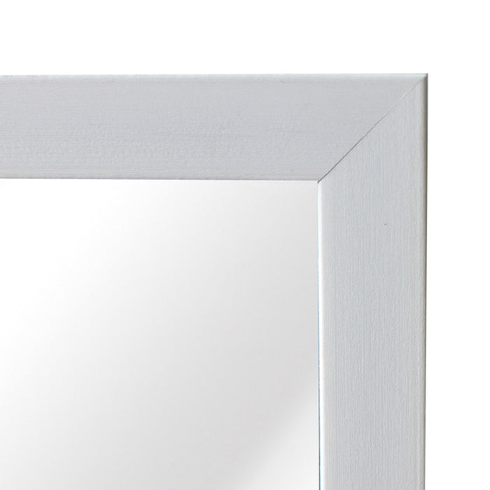 軽量 壁掛けミラー 壁掛け ミラー 鏡 ホワイト 白 高さ60 四角形 ウォールミラー ウォール スリム  〔2511002200〕