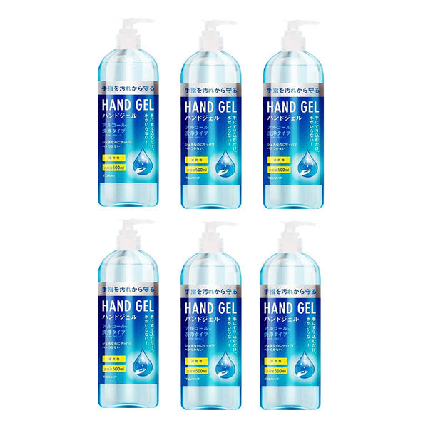 6本セット ハンドジェル 大容量 500ml アルコールジェル 手 指 清潔 除菌 保湿 ジェル アルコール アルコールハンドジェル アルコール洗浄ジェル 洗浄 TOAMIT